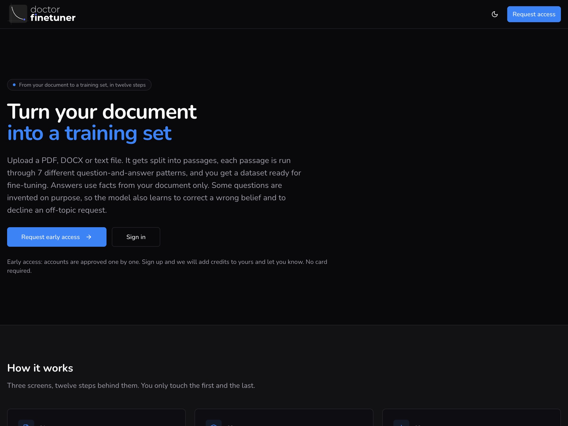 Doctorfinetuner — turn documents into fine-tuning training sets